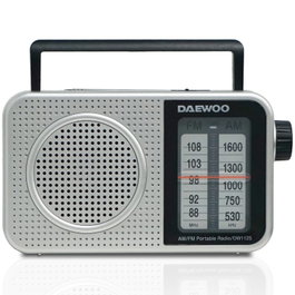 DAEWOO Radio Portátil DW1125 Gris Metalizado